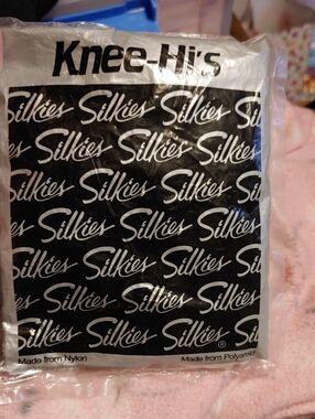 NWT Silkies White One Size Knee High Stockings 3 Pair